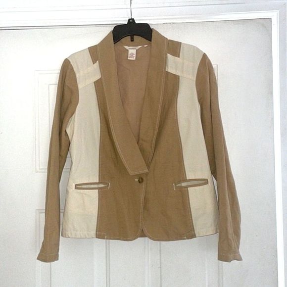 Sundance Jackets & Blazers - Sundance Catalog Women’s Linen 2-tone Blazer Jacket size M